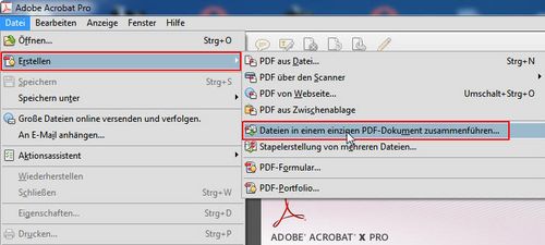 Mehrere PDF-Dateien zusammenführen